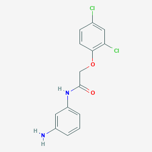 molecular formula C14H12Cl2N2O2 B1384941 N-(3-Aminophenyl)-2-(2,4-dichlorophenoxy)acetamide CAS No. 75004-54-5