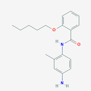 molecular formula C19H24N2O2 B1384950 N-(4-Amino-2-methylphenyl)-2-(pentyloxy)benzamide CAS No. 1020057-79-7
