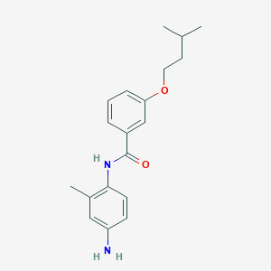 molecular formula C19H24N2O2 B1384951 N-(4-Amino-2-methylphenyl)-3-(isopentyloxy)-benzamide CAS No. 1020057-99-1
