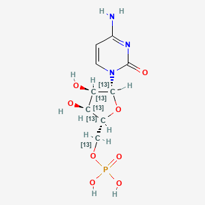 molecular formula C9H14N3O8P B13849567 Cytidine-13C5 5'-Monophosphate Triethylammonium Salt 