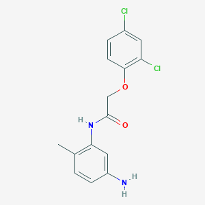 molecular formula C15H14Cl2N2O2 B1384957 N-(5-Amino-2-methylphenyl)-2-(2,4-dichlorophenoxy)acetamide CAS No. 1020723-03-8