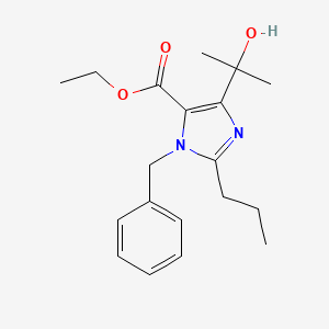 molecular formula C19H26N2O3 B13849579 Benzyl-5-(1-hydroxy-1-methylethyl)-2-propyl-3H-imidazole-4-carboxylic Acid Ethyl Ester 