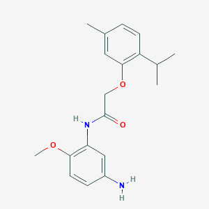 molecular formula C19H24N2O3 B1384960 N-(5-Amino-2-methoxyphenyl)-2-(2-isopropyl-5-methylphenoxy)acetamide CAS No. 1020054-58-3