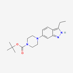 molecular formula C18H26N4O2 B13849608 tert-butyl 4-(3-ethyl-2H-indazol-6-yl)piperazine-1-carboxylate 