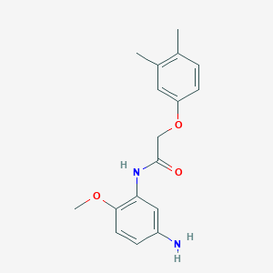 molecular formula C17H20N2O3 B1384962 N-(5-Amino-2-methoxyphenyl)-2-(3,4-dimethylphenoxy)acetamide CAS No. 1020054-77-6