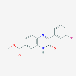 molecular formula C16H11FN2O3 B13849647 methyl 2-(3-fluorophenyl)-3-oxo-4H-quinoxaline-6-carboxylate 