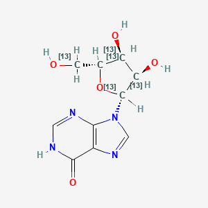 molecular formula C10H12N4O5 B13849729 Inosine-13C5 