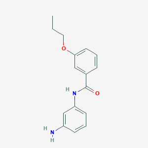 molecular formula C16H18N2O2 B1384978 N-(3-Aminophenyl)-3-propoxybenzamide CAS No. 1020722-71-7