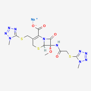 molecular formula C15H17N10NaO5S3 B13849849 S-Decyanomethyl-S-(1-methyl-1H-tetrazol-5-yl) Cefmetazole Sodium Salt 