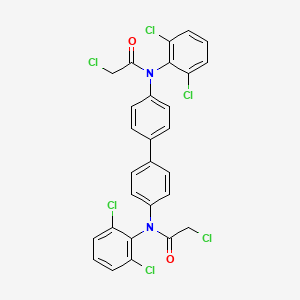 molecular formula C28H18Cl6N2O2 B13849982 N,N'-([1,1'-Biphenyl]-4,4'-diyl)bis(2-chloro-N-(2,6-dichlorophenyl)acetamide) 