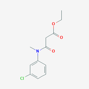 molecular formula C12H14ClNO3 B13849996 Ethyl 3-((3-chlorophenyl)(methyl)amino)-3-oxopropanoate 