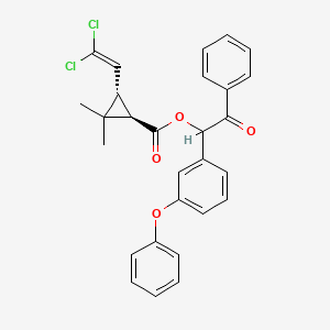 molecular formula C28H24Cl2O4 B13850086 trans-Cypermethrin Benzaldehyde 