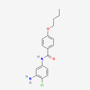 molecular formula C17H19ClN2O2 B1385010 N-(3-Amino-4-chlorophenyl)-4-butoxybenzamide CAS No. 1020055-10-0