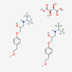 molecular formula C34H56N2O12 B13850166 rac Metoprolol-d6 Hemi (+)-Tartrate 