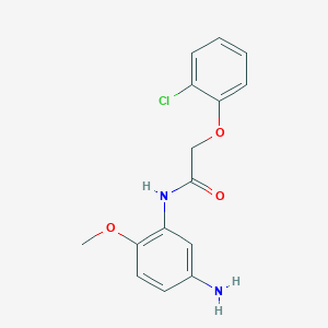 molecular formula C15H15ClN2O3 B1385018 N-(5-Amino-2-methoxyphenyl)-2-(2-chlorophenoxy)-acetamide CAS No. 1020054-70-9