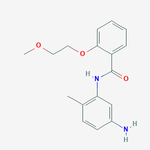 molecular formula C17H20N2O3 B1385028 N-(5-amino-2-methylphenyl)-2-(2-methoxyethoxy)benzamide CAS No. 1020054-18-5