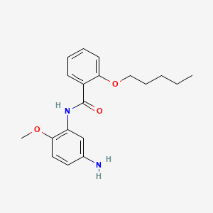 molecular formula C19H24N2O3 B1385032 N-(5-Amino-2-methoxyphenyl)-2-(pentyloxy)benzamide CAS No. 1020055-63-3