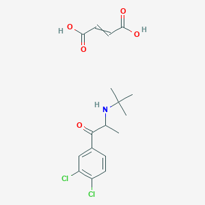 molecular formula C17H21Cl2NO5 B13850444 But-2-enedioic acid;2-(tert-butylamino)-1-(3,4-dichlorophenyl)propan-1-one 