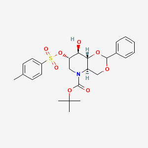 molecular formula C25H31NO8S B13850597 tert-butyl (4aR,7S,8S,8aR)-8-hydroxy-7-(4-methylphenyl)sulfonyloxy-2-phenyl-4,4a,6,7,8,8a-hexahydro-[1,3]dioxino[5,4-b]pyridine-5-carboxylate 