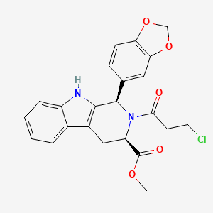 molecular formula C23H21ClN2O5 B13850618 Chloropropanoylpretadalafil 
