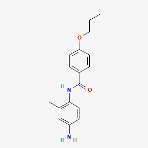 molecular formula C17H20N2O2 B1385067 N-(4-Amino-2-methylphenyl)-4-propoxybenzamide CAS No. 1020057-67-3