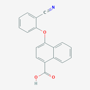 molecular formula C18H11NO3 B13850707 4-(2-Cyanophenoxy)naphthalene-1-carboxylic acid 
