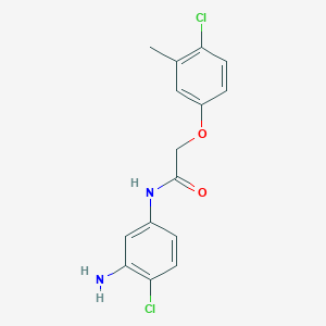 molecular formula C15H14Cl2N2O2 B1385075 N-(3-Amino-4-chlorophenyl)-2-(4-chloro-3-methylphenoxy)acetamide CAS No. 1020058-19-8
