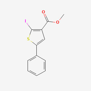 molecular formula C12H9IO2S B13850768 Methyl 2-iodo-5-phenylthiophene-3-carboxylate 