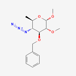 molecular formula C15H21N3O4 B13850784 Methyl 4-Azido-4,6-dideoxy-2-O-methyl-3-O-benzyl-a-D-glucopyranoside 
