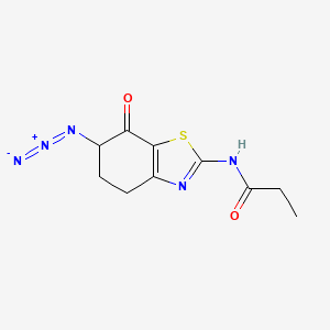 molecular formula C10H11N5O2S B13850817 N-(6-Azido-7-oxo-4,5,6,7-tetrahydrobenzo[d]thiazol-2-yl)propionamide 
