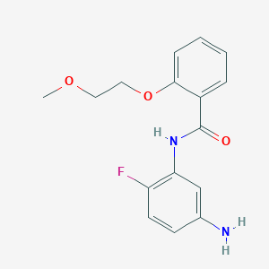 molecular formula C16H17FN2O3 B1385082 N-(5-Amino-2-fluorophenyl)-2-(2-methoxyethoxy)-benzamide CAS No. 1020053-95-5