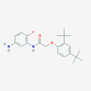 molecular formula C22H29FN2O2 B1385083 N-(5-Amino-2-fluorophenyl)-2-[2,4-DI(tert-butyl)-phenoxy]acetamide CAS No. 1020053-96-6