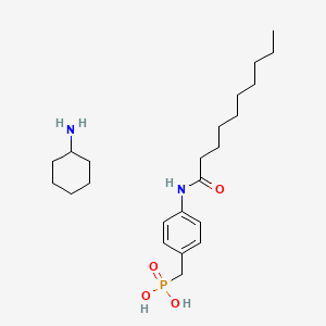 molecular formula C23H41N2O4P B13850847 P-[[4-[(1-Oxodecyl)amino]phenyl]methyl]phosphonic Acid Cyclohexylamine Salt 