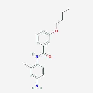 molecular formula C18H22N2O2 B1385088 N-(4-Amino-2-methylphenyl)-3-butoxybenzamide CAS No. 1020057-91-3