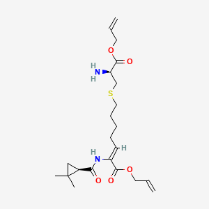 molecular formula C22H34N2O5S B13850920 Allyloxy-2-amino-3-oxopropyl)thio Cilastatin Derivative 