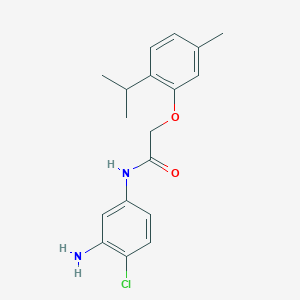 molecular formula C18H21ClN2O2 B1385093 N-(3-Amino-4-chlorophenyl)-2-(2-isopropyl-5-methylphenoxy)acetamide CAS No. 1020054-45-8