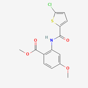 molecular formula C14H12ClNO4S B13850938 Methyl 4-methoxy-2-{[(5-chloro-2-thienyl)carbonyl]amino}benzoate 