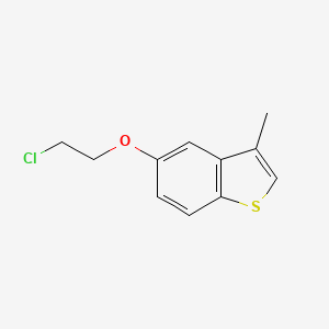 molecular formula C11H11ClOS B13851031 5-(2-Chloroethoxy)-3-methyl-1-benzothiophene 