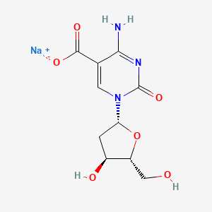 molecular formula C10H12N3NaO6 B13851056 sodium;4-amino-1-[(2R,4S,5R)-4-hydroxy-5-(hydroxymethyl)oxolan-2-yl]-2-oxopyrimidine-5-carboxylate 