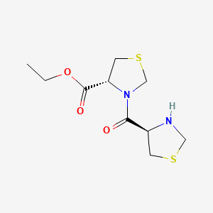 molecular formula C10H16N2O3S2 B13851063 Ethyl (R)-3-((R)-Thiazolidine-4-carbonyl)thiazolidine-4-carboxylate 