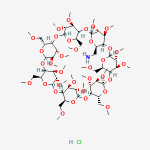 molecular formula C62H112ClNO34 B13851072 Heptakis(2,3-di-O-methyl)-hexakis(6-O-methyl)-6-monodeoxy-6-monoamino-beta-cyclodextrin Hydrochloride 