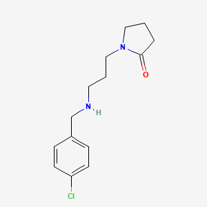 molecular formula C14H19ClN2O B13851088 1-[3-[(4-Chlorophenyl)methylamino]propyl]pyrrolidin-2-one 