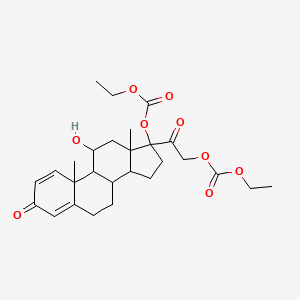 molecular formula C27H36O9 B13851094 Prednisolone 17-Alpha,21-Bis-(ethyl carbonate) 