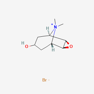 molecular formula C9H16BrNO2 B13851127 (1R,2R,4S,5S)-9,9-dimethyl-3-oxa-9-azoniatricyclo[3.3.1.02,4]nonan-7-ol;bromide 