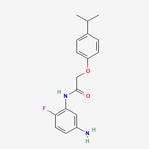 molecular formula C17H19FN2O2 B1385114 N-(5-Amino-2-fluorophenyl)-2-(4-isopropylphenoxy)-acetamide CAS No. 1020056-31-8