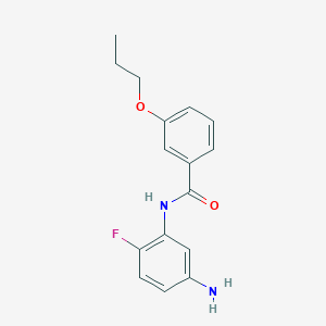 molecular formula C16H17FN2O2 B1385116 N-(5-Amino-2-fluorophenyl)-3-propoxybenzamide CAS No. 1020053-92-2