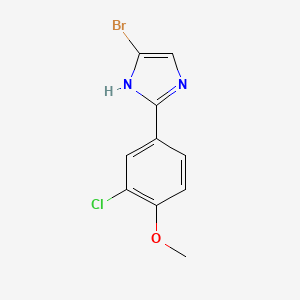 molecular formula C10H8BrClN2O B13851163 5-bromo-2-(3-chloro-4-methoxyphenyl)-1H-imidazole 