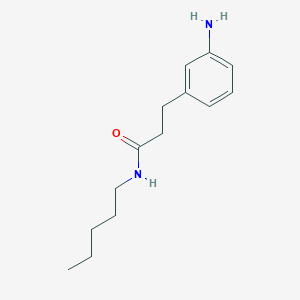 molecular formula C14H22N2O B13851167 3-(3-aminophenyl)-N-pentylpropanamide 