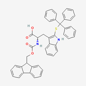 molecular formula C45H36N2O4S B13851187 (S)-2-((((9H-Fluoren-9-yl)methoxy)carbonyl)amino)-3-(2-(tritylthio)-1H-indol-3-yl)propanoic Acid 