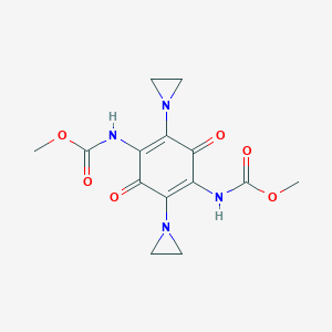 (2,5-Bis(1-aziridinyl)-3,6-dioxo-1,4-cyclohexadiene-1,4-diyl)biscarbamic acid, dimethyl ester